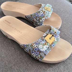 VERONICA BEARD X DR SCHOLLS RETRO FLORAL SLIDES Size 10